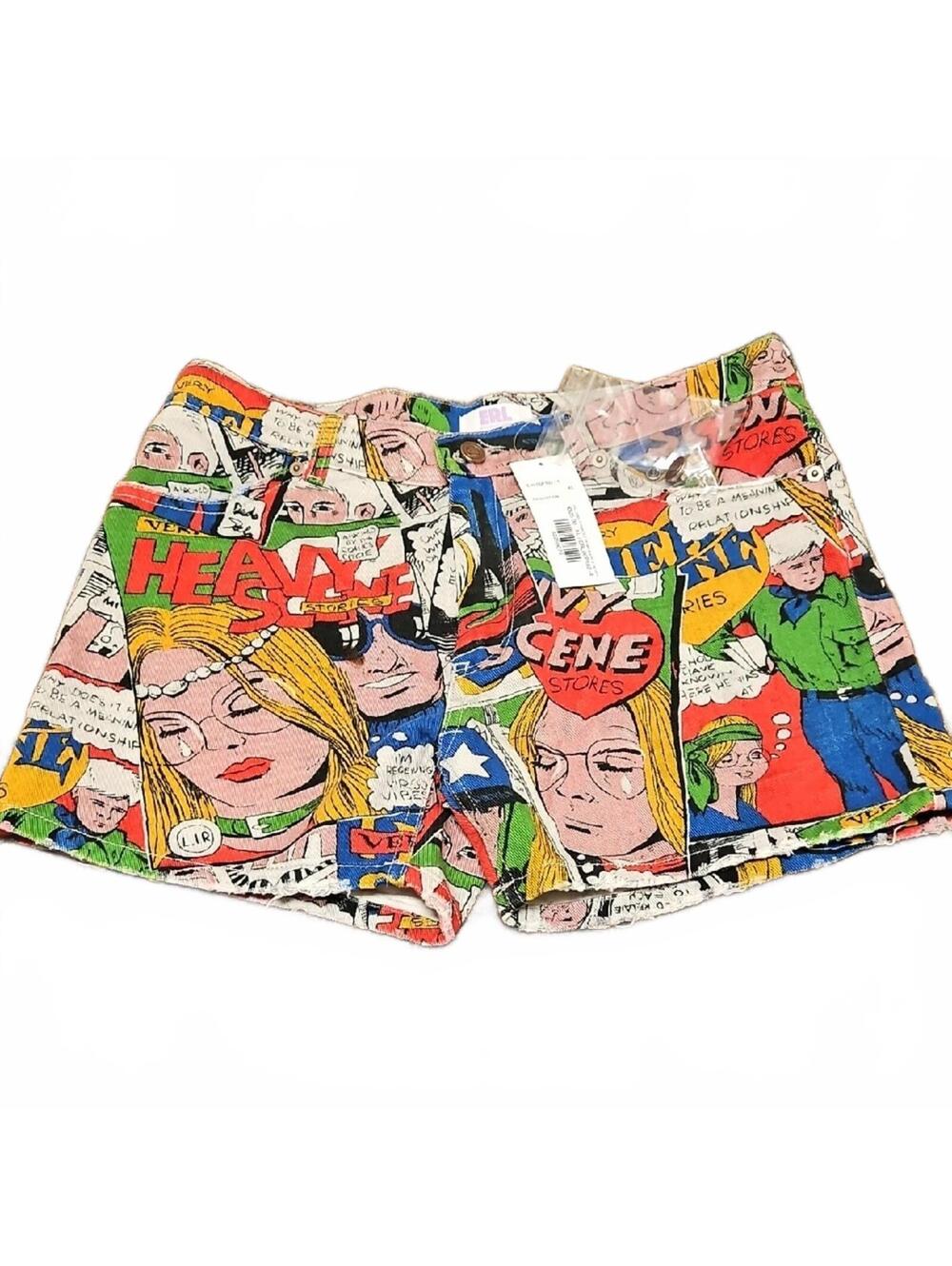 ERL | Colorful Comic Print Women's Shorts | XL